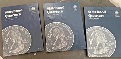 Entire set P & D State Quarters All AU To Mostly Uncirculated Rare in 3 Volumes - Image 1 of 4