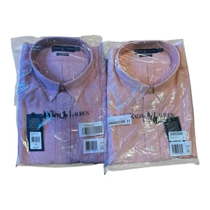 Ralph Lauren Paket x 2 klassische Passform Oxford Button Down Hemden Herren Gr. 2XB orange - Bild 1 von 4