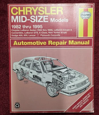 Manual de reparación automotriz Haynes Chrysler modelos medianos 1982 a 1989 #1337 Foto 1 de 4