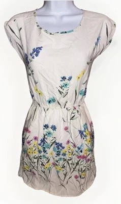 Girl's GAP Sz XL 12 Romper White Floral Daisies Button Neck Dress Spring Easter - Image 1 of 4