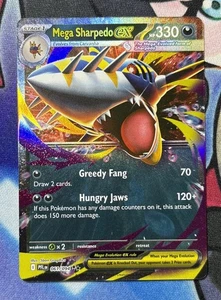 Mega Sharpedo ex 061/094 Me02: Phantasmal Flames Holo - Picture 1 of 2