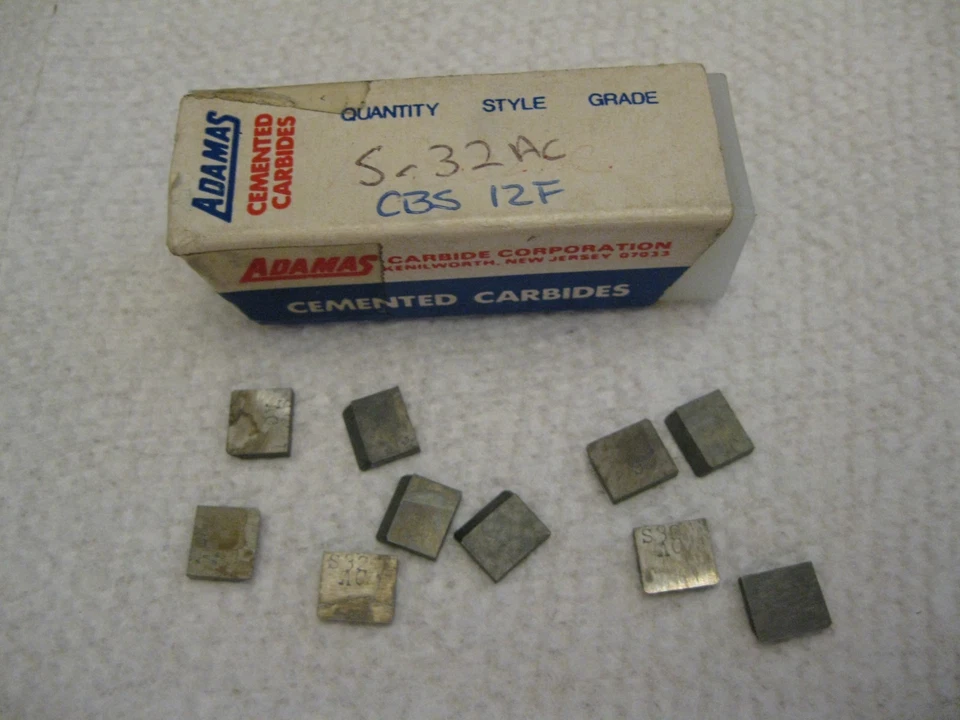 ADAMS Carbide CBS 12F Chipbreaker Lot of 10 Inserts - Изображение 1 из 1