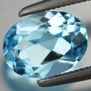 1.49ct t.w Sky Blue Topaz 8x6mm Oval Natural Gemstone Brazil - Imagen 1 de 4