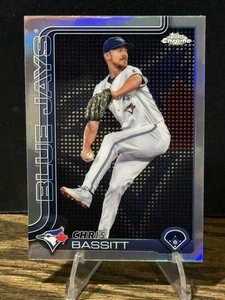 2025 Topps Chrome Chris Bassitt Light Board Logo Variation Case Hit Blue Jays - Picture 1 of 2