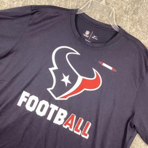 Nike Men’s Houston Texans On Field Apparel Shirt Navy Blue Red White 2XL 703 - Picture 1 of 8