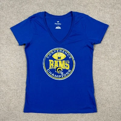 LA Rams T Shirt Girls Size L Blue NFL Football Short Sleeve Fanatics Youth - Image 1 of 4