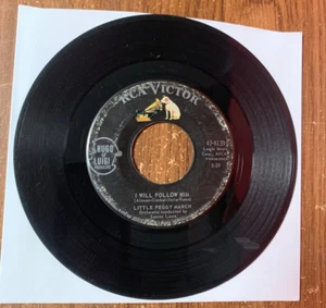1963 Little Peggy March "I Will Follow Him/Wind-Up Doll" 45 RPM 7" Record - Foto 1 di 4