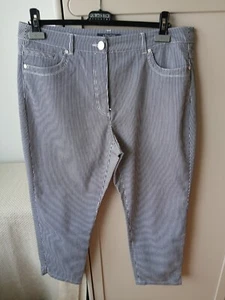 Damen Hose Adagio weiß-blau gestreift Größe 44K - Bild 1 von 5