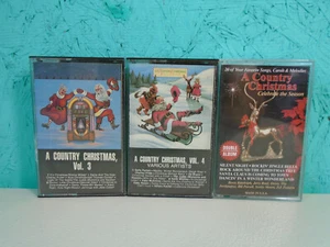 A Country Christmas Lot of 3 Cassette Tapes Celebrate The Season Vol. 3 & Vol. 4 - Picture 1 of 7