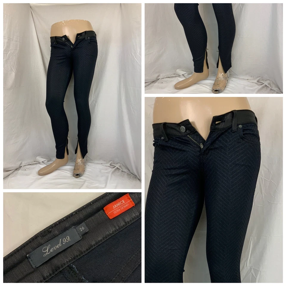 Jeans ultra ajustados Level 99 “Janice” talla 26 algodón Dar EE. UU. Como nuevos YGI T1-686 Foto 1 de 4