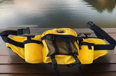 Riñonera/bolsa de cintura vintage STANSPORT 2 portabotellas de agua amarillo cadera nailon Foto 1 de 4