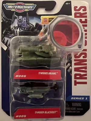 Transformers MICRO MACHINES Series 1 Decepticon BRAWL & BLACKOUT #005 2-Pack New - Image 1 of 4