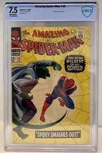 Amazing Spider-Man #45 CBCS 7.5 (1967) 3rd Appearance of The Lizard - Imagen 1 de 3
