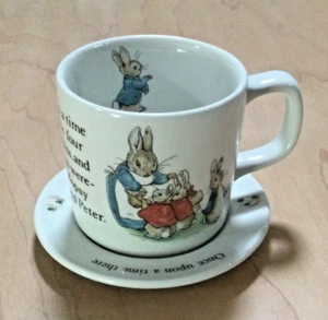 Wedgewood Peter Rabbit Etruria and Barlaston Cup/Mug Saucer England - Picture 1 of 11
