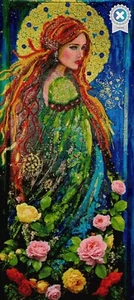 Goddess of Spring Cross Stitch Pattern, Inc Full Pattern Keeper File 300 x 715 - Picture 1 of 10