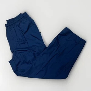 VTG Nike Track Pants Navy Blue Cargo Pockets Mesh Lined Gray Tag Y2K SZ Large - Picture 1 of 15
