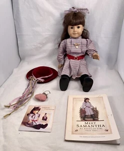 American Girl Meet Samantha komplett - Buch Puppenkleidung Hut Handtasche - Bild 1 von 10