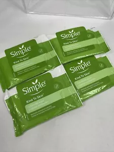 (4) Simple Kind ToSkin Cleansing Facial Wipes Makeup Remover - 7 wipes - Picture 1 of 4