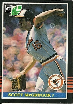 1985 Leaf Scott McGregor 72 Orioles - Image 1 of 2