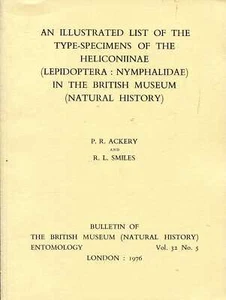Ackery, P R & Smiles, R L BULLETIN OF THE BRITISH MUSEUM (NATURAL HISTORY) ENTO - Picture 1 of 2