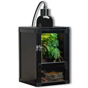 Small Habitat Mini Reptile Cage Perfect for Frogs, Lizards, Chameleons-two doors - Picture 1 of 5
