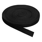 Twill Tape, 1Pcs 11 Yard x 12mm Cotton Ribbon Herringbone Tape for Bags (Black)