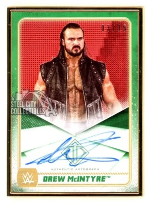 Drew McIntyre 2020 Topps Transcendent Green Autograph Card #A-DR 03/15 - Image 1 of 2