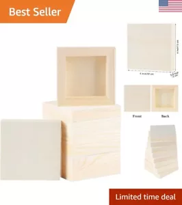 Unfinished Wood Panels for Painting - 4 x 4 Inch - Pack of 8 - Arts & Crafts Use - Picture 1 of 10