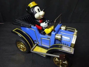 Coche clásico Mickey Mouse de juguete de hojalata Masudaya 1981' hecho en Japón - Imagen 1 de 10