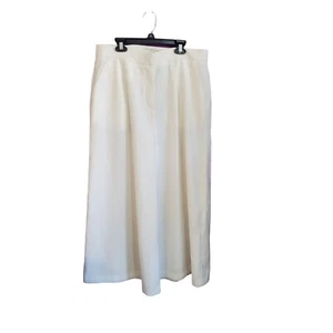 Molly Bracken Premium White Wide Leg Capri/Cropped Trousers - Large - Bild 1 von 11