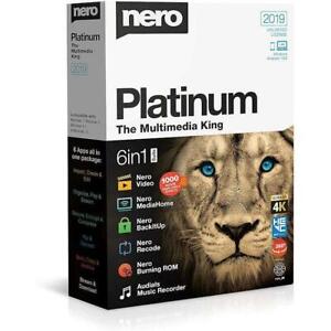 Nero Platinum The Multimedia King 6 in 1 2019 Unlimited License 1 PC (New)