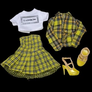 Rainbow High Serie 3 Sheryl Meyer Muñeca Conjunto Cuadros Vestido Chaqueta Zapatos Camiseta - Imagen 1 de 2