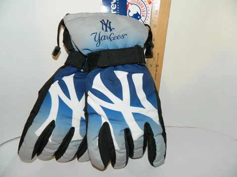 New York Yankees MLB Winter Gloves Tailgate Ski Mens Sz Small medium Insulated Cover