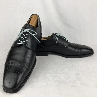 Zapatos de Vestir Paul Smith Talla US 9.5 EU 43.5 Cuero Negro Brogue Derby *Leer Talla Foto 1 de 4