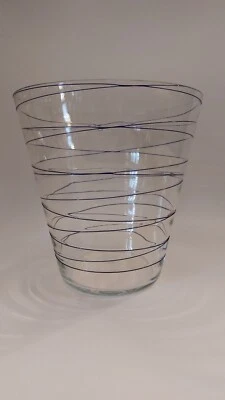 VINTAGE MURANO VENICE GLASS VASO GIGANTE A COPPA  STYLE VENINI , CARLO MORETTI ? - Immagine 1 di 4