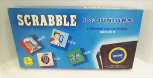 SELRIGHT 1958 SCRABBLE PARA JUNIORS JUEGO DE MESA SIN PERFORAR SIN USAR, EN CAJA STOCK DE TIENDA ANTIGUA NOS - Imagen 1 de 6