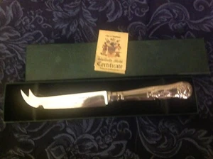 Vtg NIB SHEFFIELD SILVER PLATED HANDLE SERVING KNIFE 4” Blade Stainless England - Picture 1 of 2