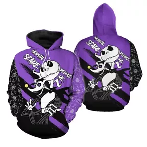 Jack Skellington The Nightmare Before Christmas Halloween 3D HOODIE - Picture 1 of 2
