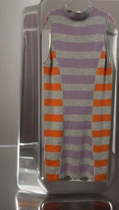 Daily Practice Anthropologie Sweater Dress 2X Multicolored Mock-Neck Sleeveless - Picture 1 of 21