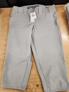 Adidas Women's Softball Pants.PH Pro Pants. Grey. Size Large Sku GQ9187 - Picture 1 of 5