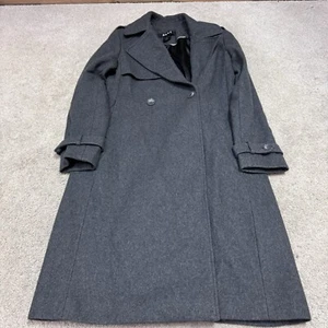 DKNY Coat Women’s Gray Long Sleeve Size 2 Wool Blend - Picture 1 of 11