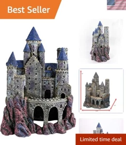 Wizard's Castle Aquarium Décor Resin 10" Large Hideout Fish Tank Ornament - Picture 1 of 8