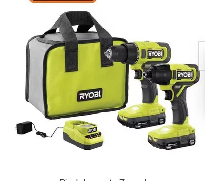 ONE+ 18V Cordless 2-Tool Combo Kit with Drill/Driver, Impact Driver, (2) 1.5 Ah  - Image 1 of 4