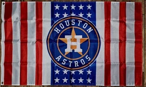 Houston Astros 3x5 ft Flag Banner MLB Baseball-Double Sided Mirrored-Rich Color - Picture 1 of 4