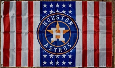 Houston Astros 3x5 ft Flag Banner MLB Baseball-Double Sided Mirrored-Rich Color - Image 1 of 4