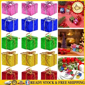 12Pcs Tree Hangings Colorful Christmas Tree Foam Present Box for Christmas Hot - Afbeelding 1 van 9