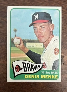 1965 Topps # 327 Denis Menke Card Milwaukee Braves - Foto 1 di 2