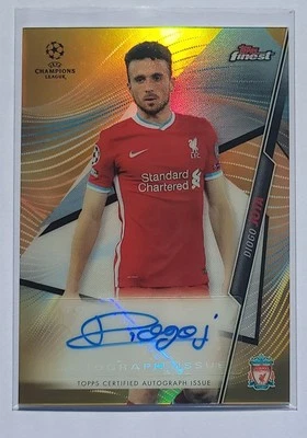 2020-21 Topps Finest UEFA UCL Autographs Gold Refractor #FA-DJ Diogo Jota /50 - Image 1 of 2