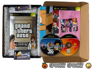 Grand Theft Auto Double Pack III & Vide City XBOX - UK PAL VGC CIB with Maps - Picture 1 of 24