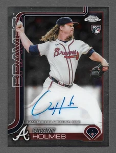 2025 Topps Chrome Baseball #RA-GH Grant Holmes RC ROOKIE Autograph card AUTO - Picture 1 of 2